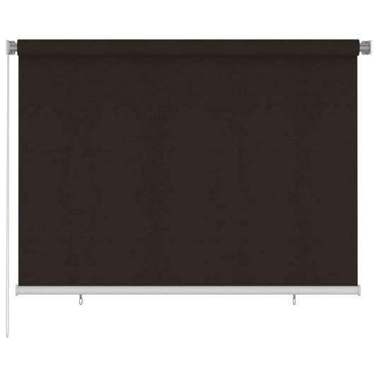 vidaXL Outdoor Roller Blind 205(W)x140(H) cm Brown HDPE