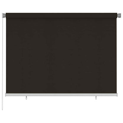 vidaXL Outdoor Roller Blind 205(W)x140(H) cm Brown HDPE