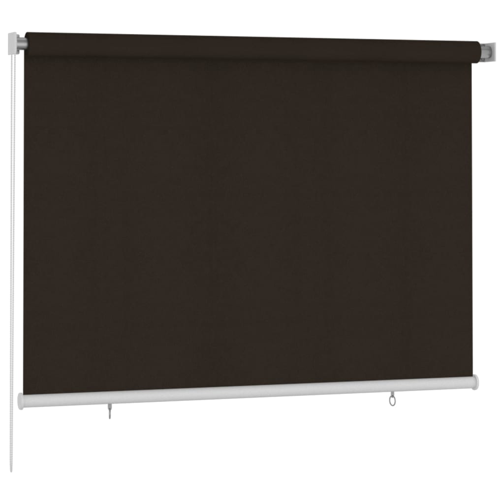 vidaXL Outdoor Roller Blind 205(W)x140(H) cm Brown HDPE