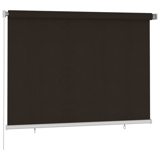 vidaXL Outdoor Roller Blind 205(W)x140(H) cm Brown HDPE