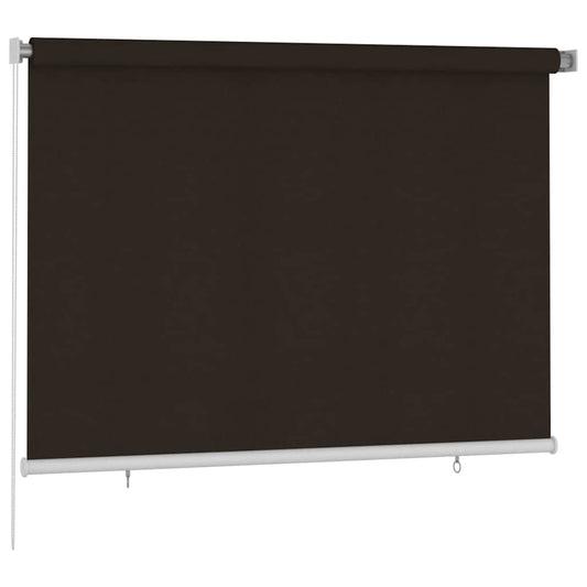 vidaXL Outdoor Roller Blind 205(W)x140(H) cm Brown HDPE