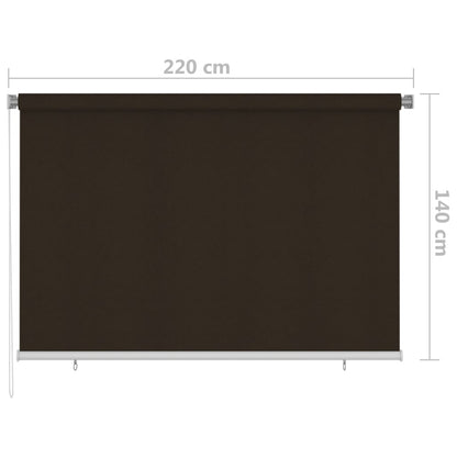 vidaXL Outdoor Roller Blind 225(W)x140(H) cm Brown