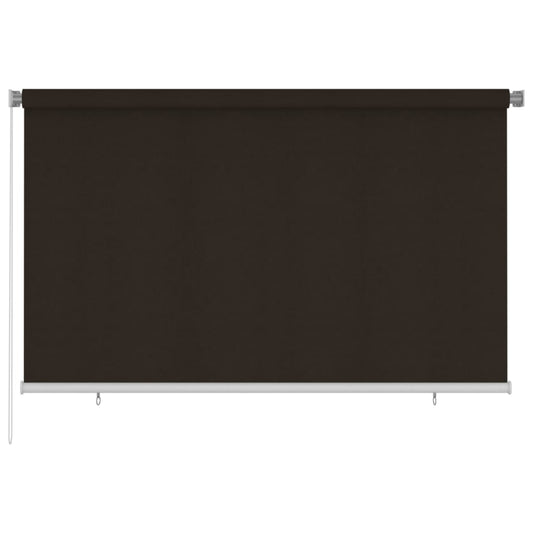 vidaXL Outdoor Roller Blind 245(W)x140(H) cm Brown HDPE