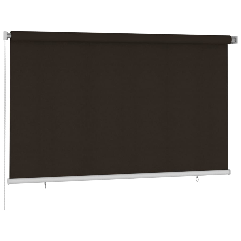 vidaXL Outdoor Roller Blind 240x140 cm Brown HDPE