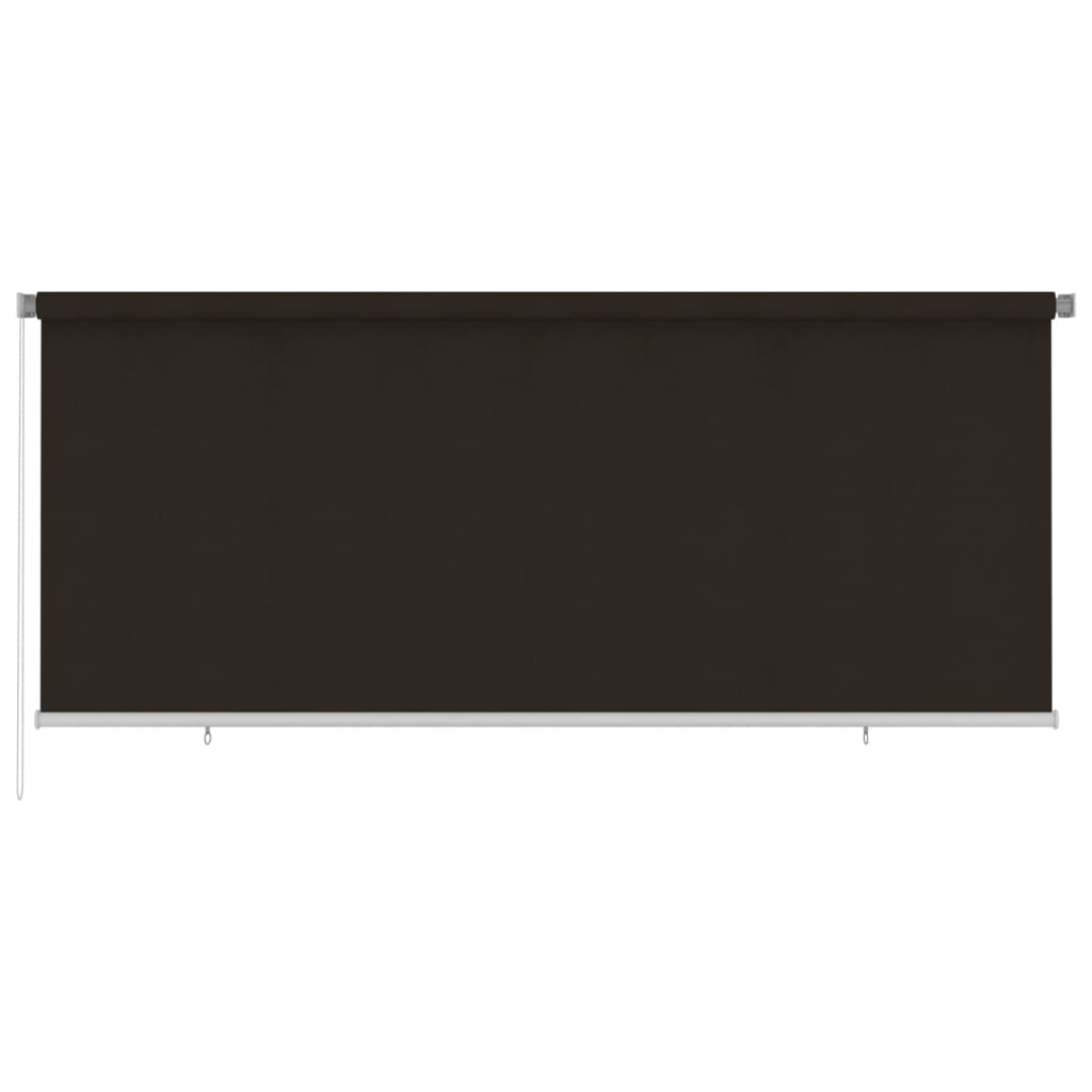 vidaXL Outdoor Roller Blind 350x140 cm Brown HDPE