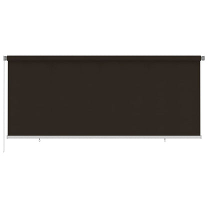 vidaXL Outdoor Roller Blind 350x140 cm Brown HDPE