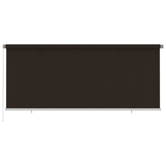 vidaXL Outdoor Roller Blind 355(W)x140(H) cm Brown HDPE