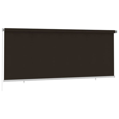 vidaXL Outdoor Roller Blind 350x140 cm Brown HDPE