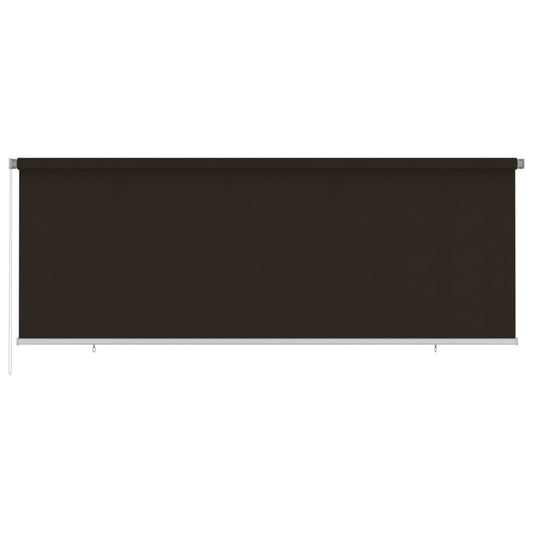 vidaXL Outdoor Roller Blind 405(W)x140(H) cm Brown HDPE
