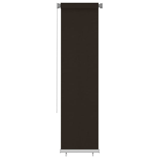 vidaXL Outdoor Roller Blind 65(W)x230(H) cm Brown HDPE