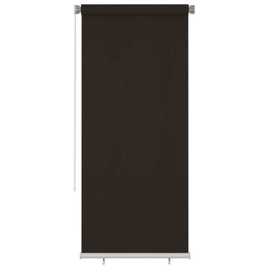 vidaXL Outdoor Roller Blind 105(W)x230(H) cm Brown HDPE