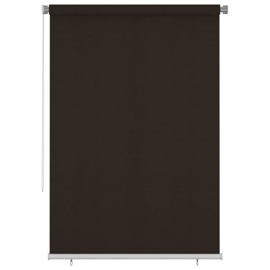 vidaXL Outdoor Roller Blind 165(W)x230(H) cm Brown HDPE