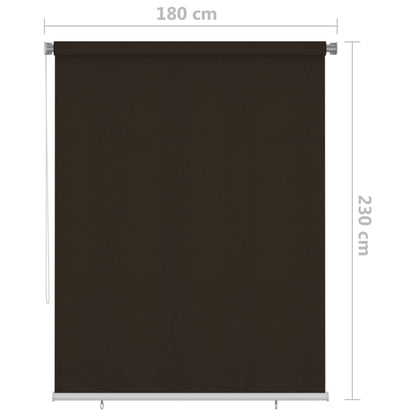 vidaXL Outdoor Roller Blind 185(W)x230(H) cm Brown