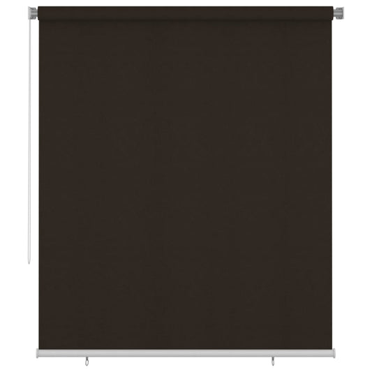 vidaXL Outdoor Roller Blind 205(W)x230(H) cm Brown HDPE