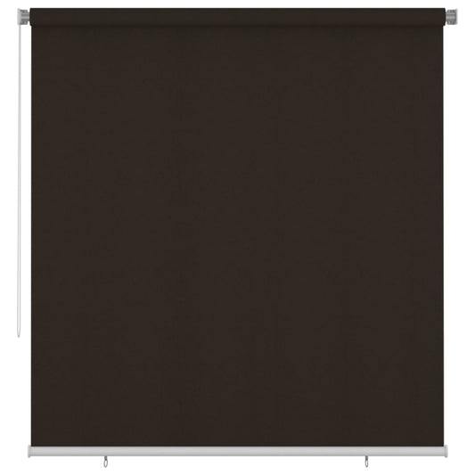 vidaXL Outdoor Roller Blind 225(W)x230(H) cm Brown HDPE