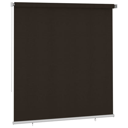 vidaXL Outdoor Roller Blind 220x230 cm Brown HDPE