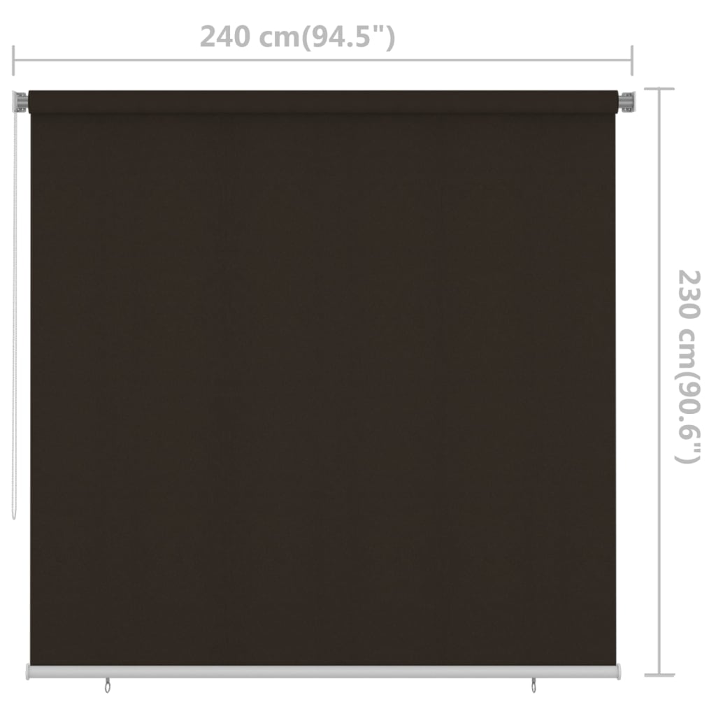 vidaXL Outdoor Roller Blind 240x230 cm Brown
