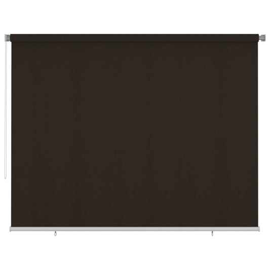 vidaXL Outdoor Roller Blind 305(W)x230(H) cm Brown HDPE