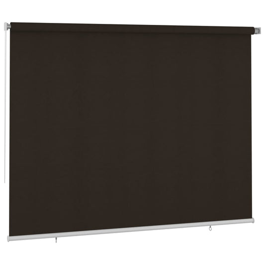 vidaXL Outdoor Roller Blind 305(W)x230(H) cm Brown HDPE