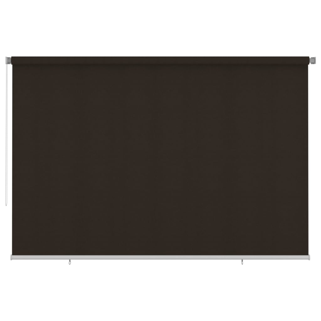 vidaXL Outdoor Roller Blind 350x230 cm Brown HDPE
