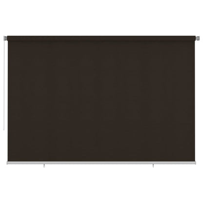 vidaXL Outdoor Roller Blind 350x230 cm Brown HDPE