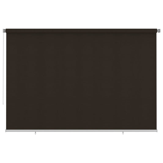 vidaXL Outdoor Roller Blind 355(W)x230(H) cm Brown HDPE