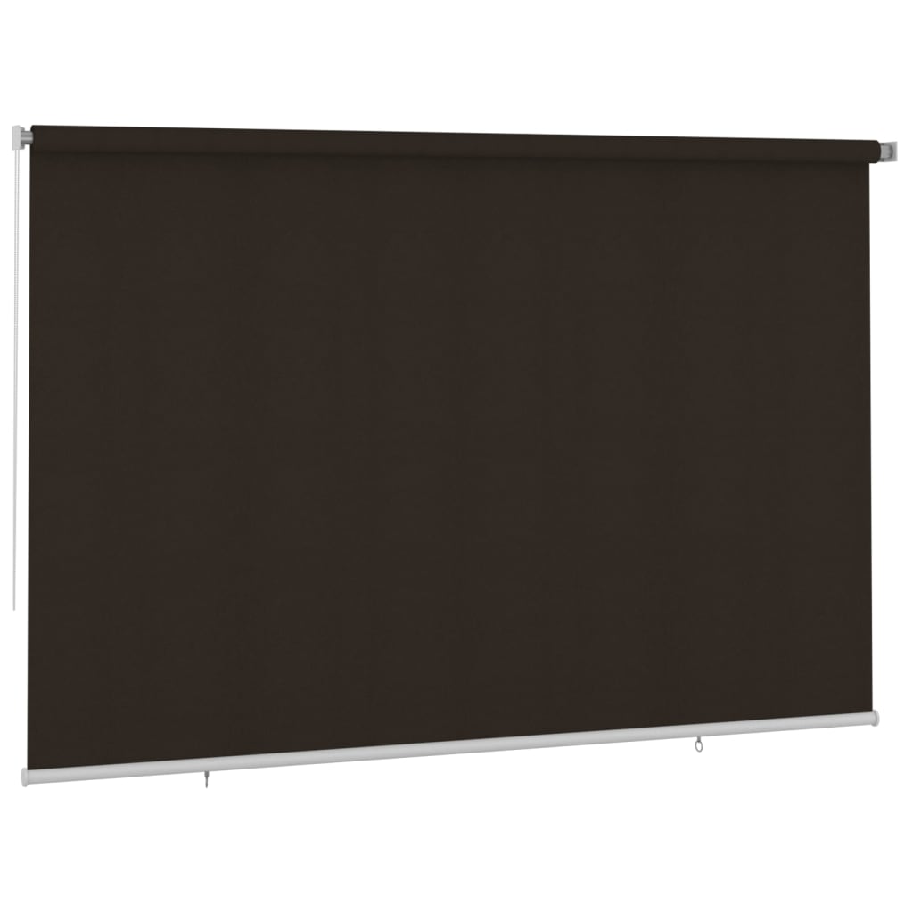 vidaXL Outdoor Roller Blind 350x230 cm Brown HDPE