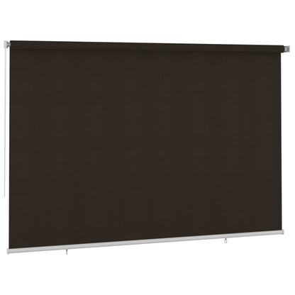 vidaXL Outdoor Roller Blind 350x230 cm Brown HDPE