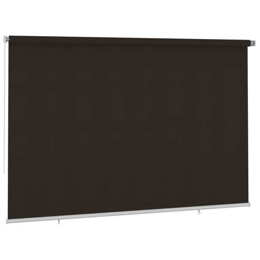 vidaXL Outdoor Roller Blind 355(W)x230(H) cm Brown HDPE