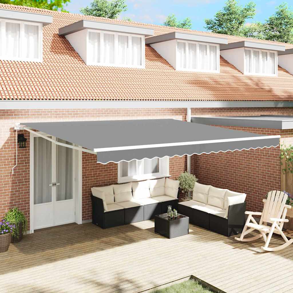 vidaXL Awning Frame White 400 x 350 cm Aluminium