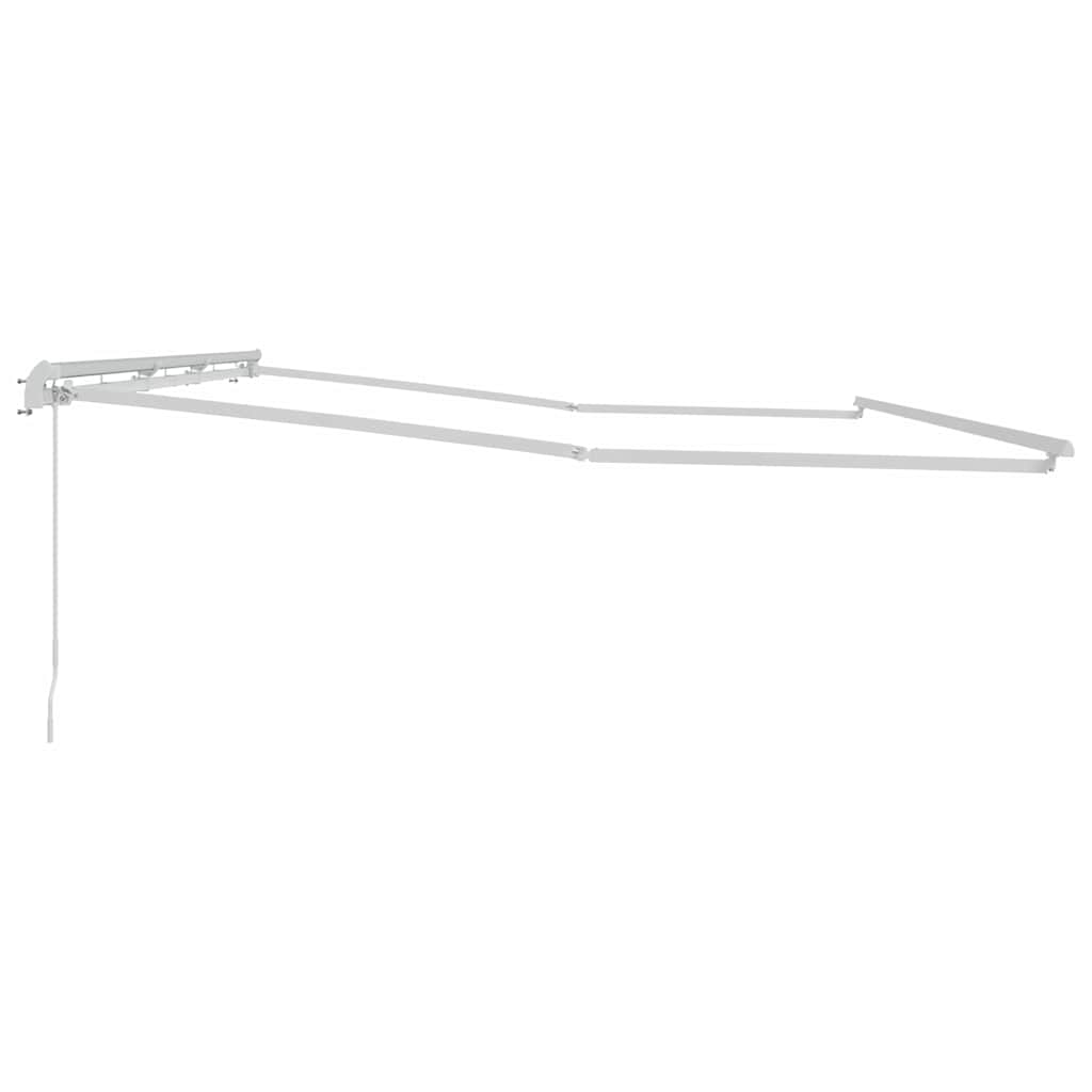 vidaXL Awning Frame Manual White 600 x 350 cm Aluminium