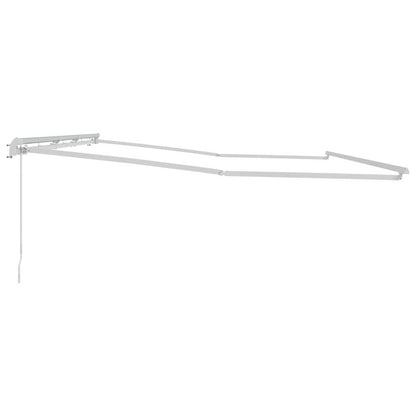 vidaXL Awning Frame Manual White 600 x 350 cm Aluminium