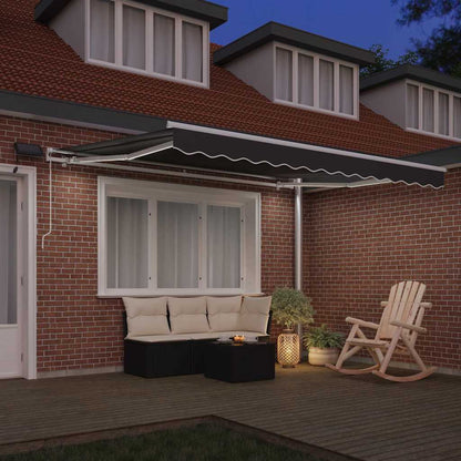 vidaXL Awning Frame with LED Strip Lights White 300 x 250 cm Aluminium
