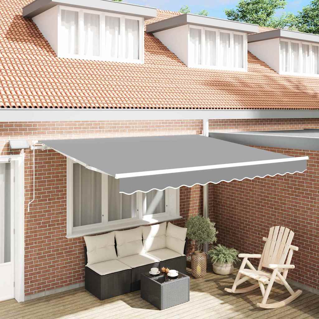vidaXL Awning Frame with LED Strip Lights White 300 x 250 cm Aluminium