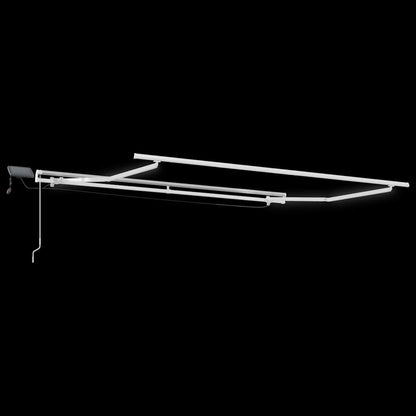 vidaXL Awning Frame with LED Strip Lights White 350 x 250 cm Aluminium