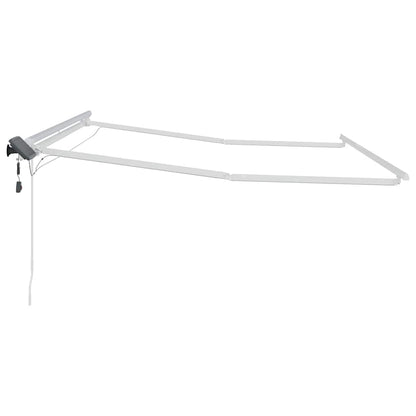 vidaXL Awning Frame with LED Strip Lights White 350 x 250 cm Aluminium