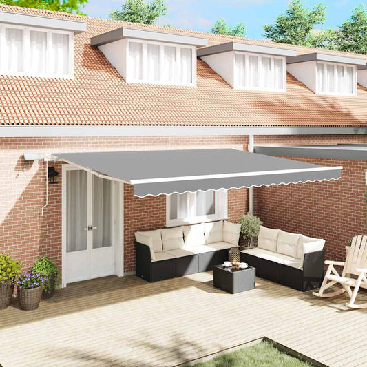 vidaXL Awning Frame White 450 x 300 cm Aluminium