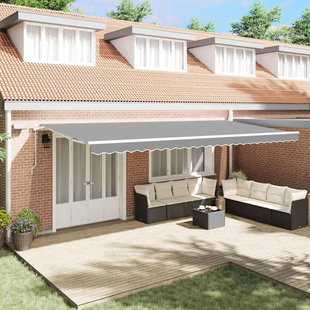 vidaXL Awning Frame with LED Strip Lights White 600 x 300 cm Aluminium