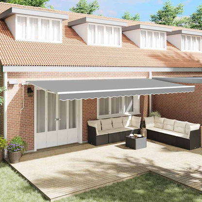 vidaXL Awning Frame with LED Strip Lights White 600 x 300 cm Aluminium
