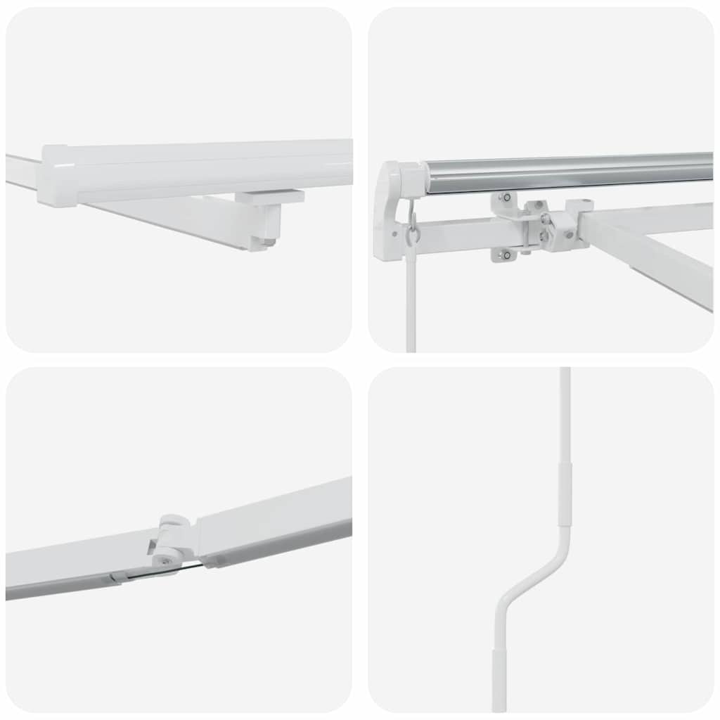 vidaXL Awning Frame White 450 x 350 cm Aluminium