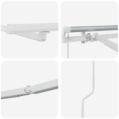 vidaXL Awning Frame White 450 x 350 cm Aluminium
