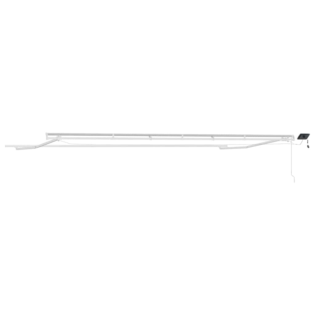 vidaXL Awning Frame with LED Strip Lights White 600 x 350 cm Aluminium