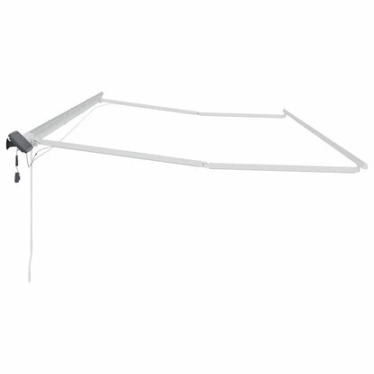 Awning with Manual White 6 x 3.5 m Metal