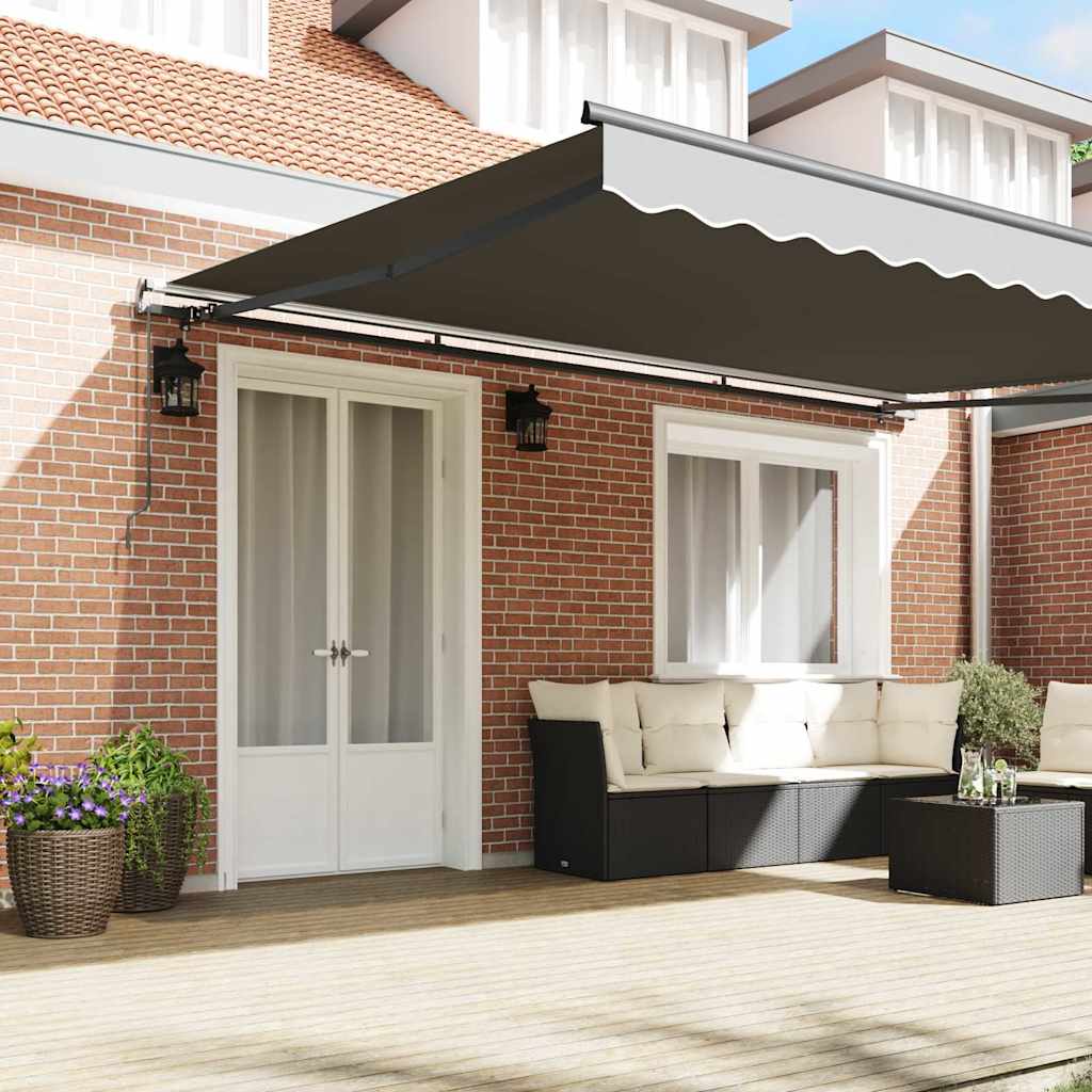 vidaXL Awning Frame Manual Anthracite 400 x 300 cm Aluminium