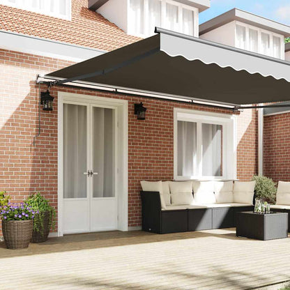 vidaXL Awning Frame Manual Anthracite 400 x 300 cm Aluminium
