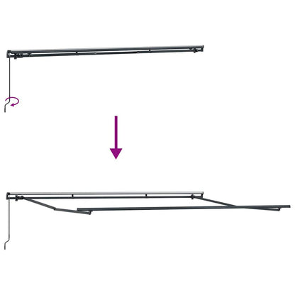 vidaXL Awning Frame Manual Anthracite 400 x 300 cm Aluminium