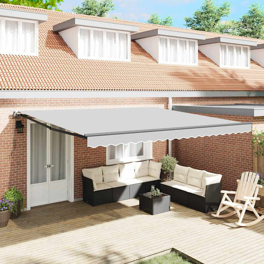 vidaXL Awning Frame Manual Anthracite 400 x 350 cm Aluminium