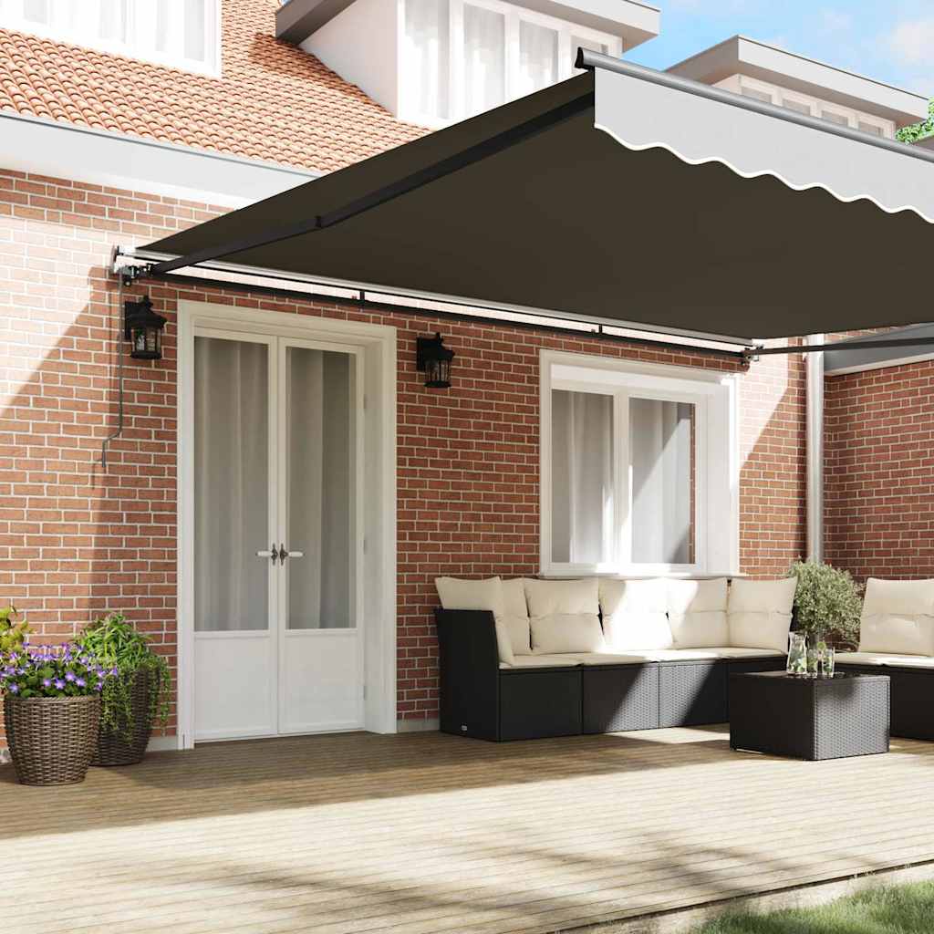 vidaXL Awning Frame Manual Anthracite 400 x 350 cm Aluminium