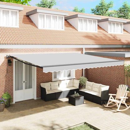 vidaXL Awning Frame Manual Anthracite 500 x 350 cm Aluminium