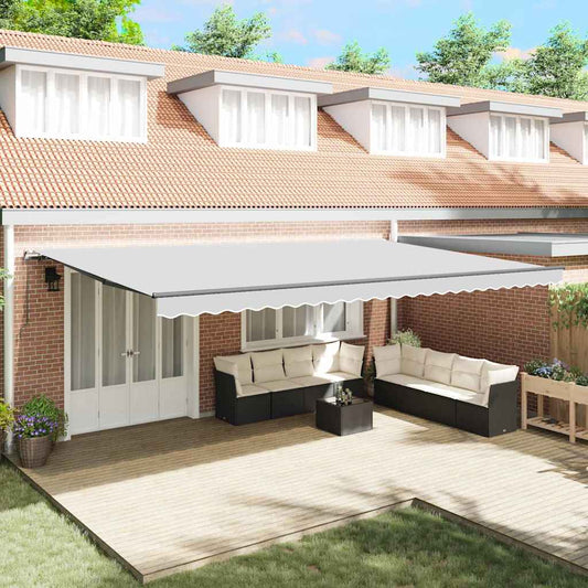 vidaXL Awning Frame Manual Anthracite 600 x 350 cm Aluminium